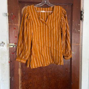 striped orange shirt